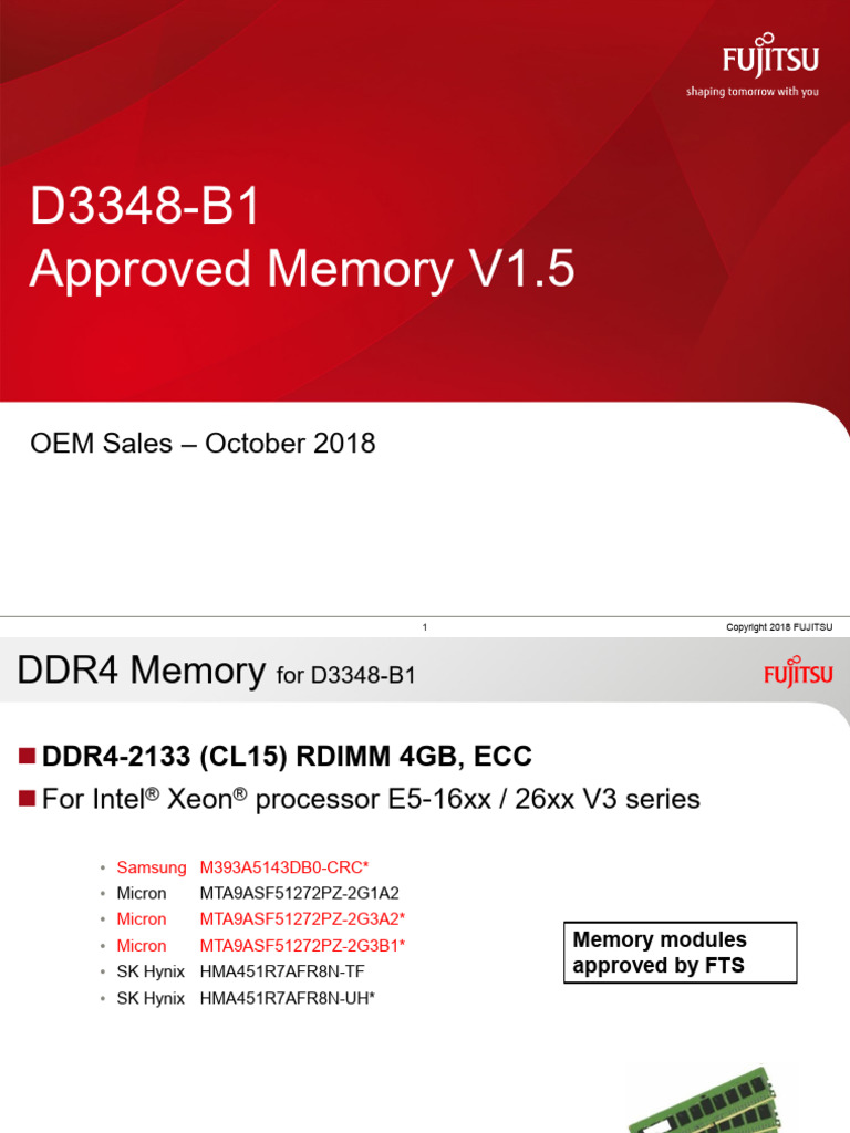$$ D3348-B1 ApprovedMemory V1.5 | PDF | Central Processing Unit | Computing