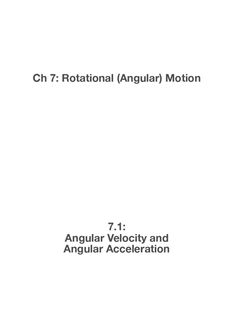 Angular Motion: Velocity & Acceleration | PDF | Angle | Acceleration