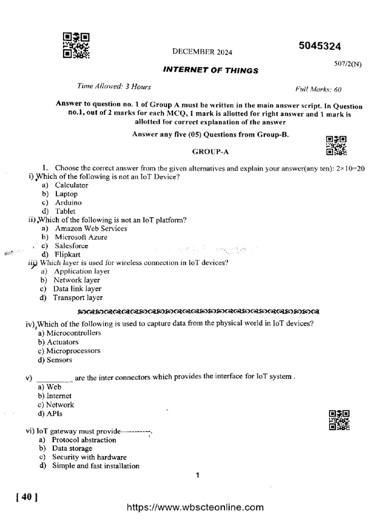 Cs 5 Sem Internet of Things 507 2 N Dec 2024 | PDF
