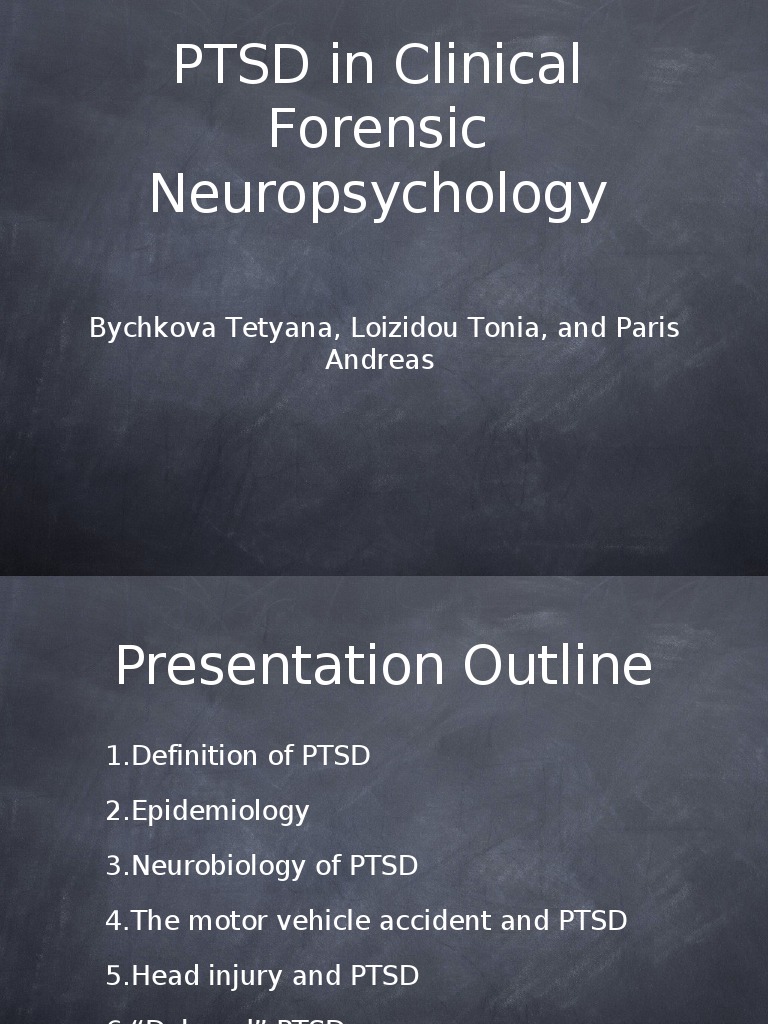 Forensic Neuropsychology of PTSD | PDF | Psychological Trauma ...