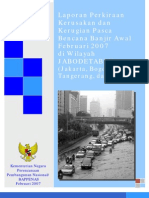 Bappenas 2007 Laporan Penilaian Kerusakan Kerugian Jabodetabek