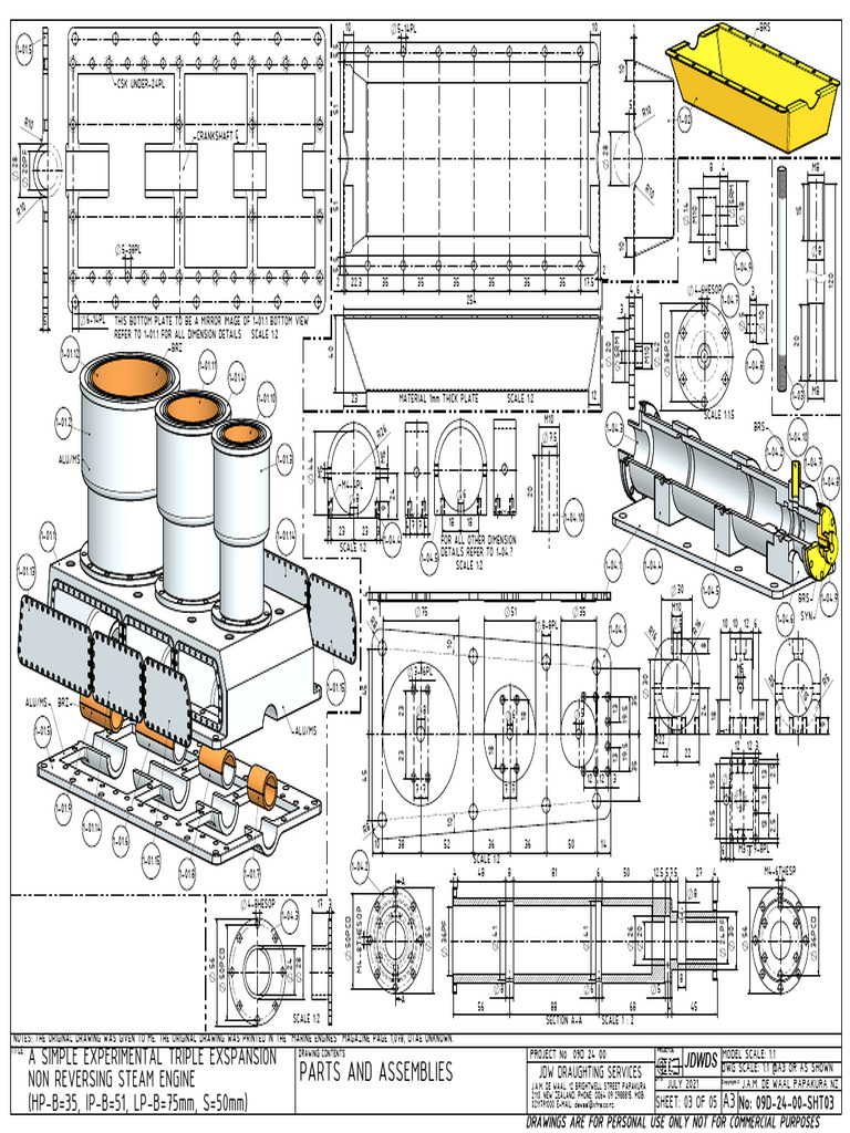 Experimental Triple Expansion Engine Design | PDF