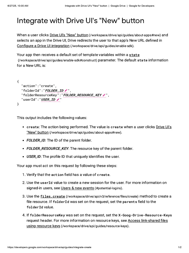 Integrate Google Drive's New Button | PDF | Software Development ...