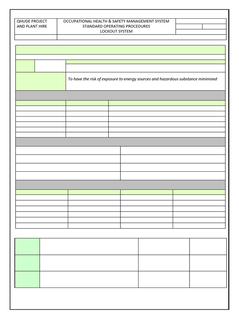 4.4.4.13.15 Lockout System | PDF | Personal Protective Equipment