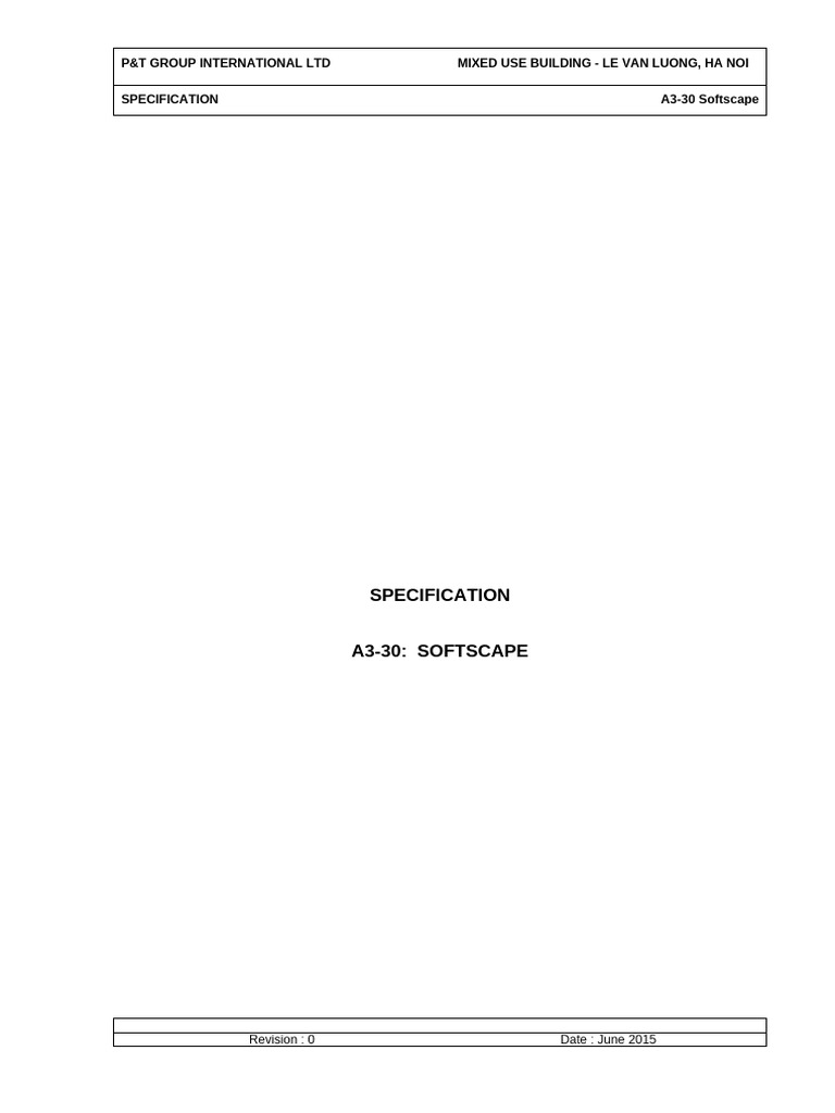 Softscape Specification for Le Van Luong | PDF | Pruning | Soil