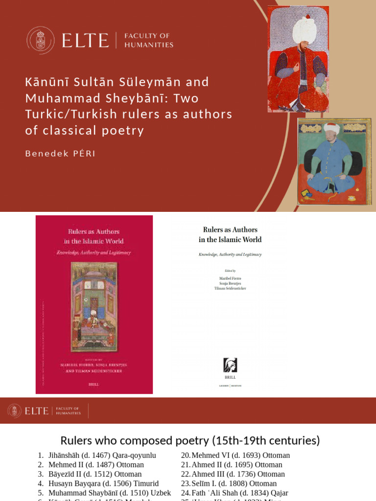 Turkic Rulers as Poets: A Study | PDF | Metre (Poetry) | Ottoman Empire