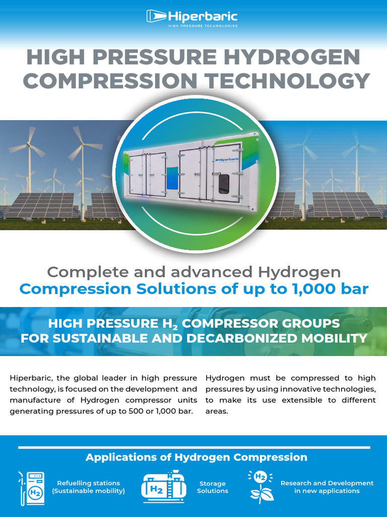 Hiperbaric Hydrogen Compression Solutions | PDF | Energy Technology ...