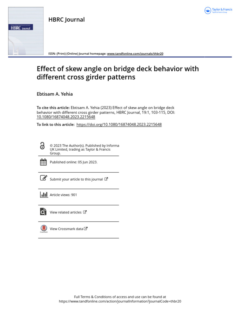 Skew Angle Impact on Bridge Deck Behavior | PDF | Beam (Structure) | Bridge