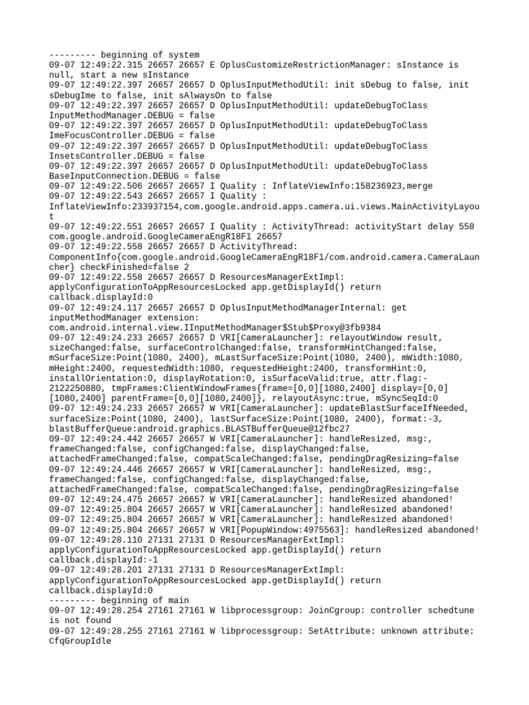 Oplus Camera and Input Method Logs | PDF | Software | System Software