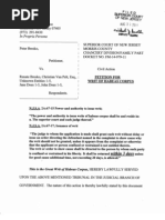 Bresko Habeas Corpus 8-26-11