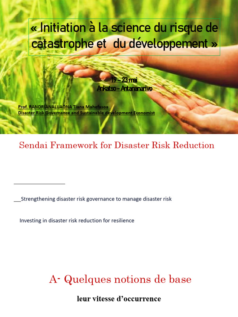 Initiation Science Du Risque M1 2025 | PDF | Risque | Vulnérabilité ...
