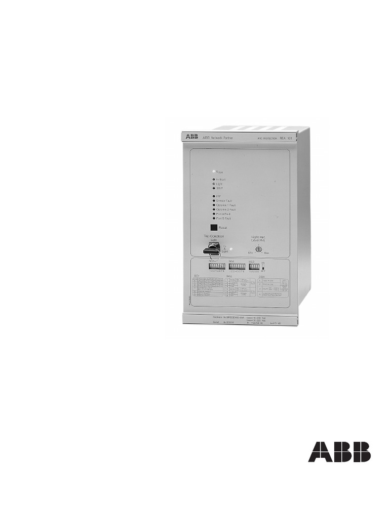 REA 101 Arc Protection Relay Manual | PDF | Relay | Electrical Components