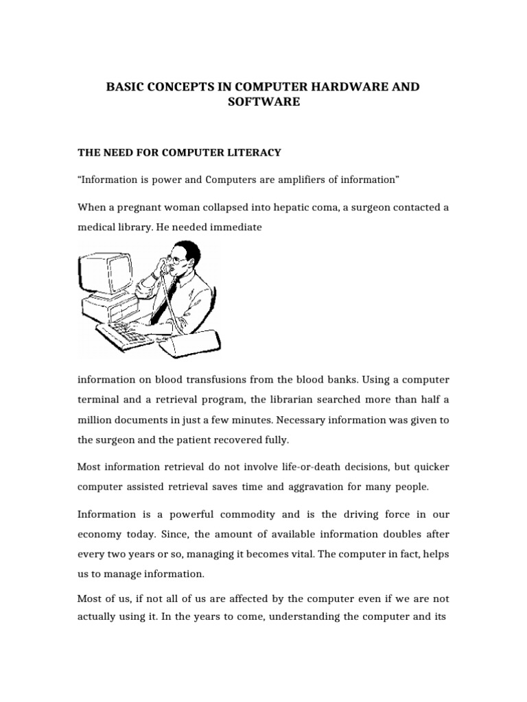 Basic Concepts in Computer Hardware and Software | PDF | Printer ...