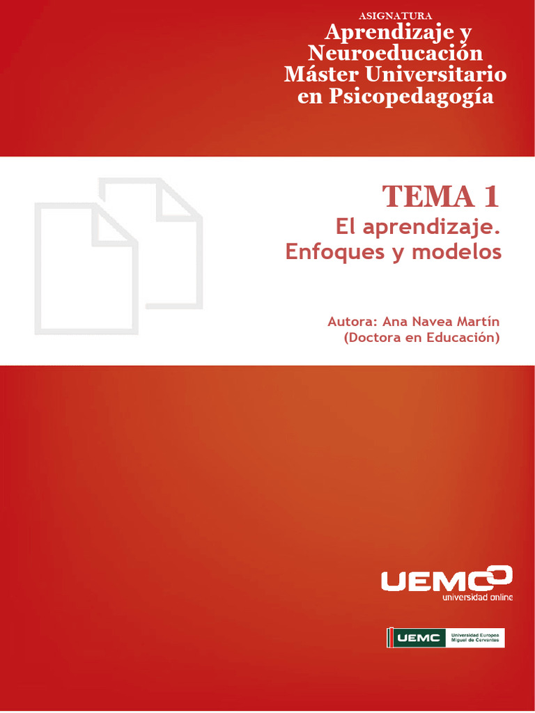 Enfoques y Modelos del Aprendizaje | PDF | Condicionamiento clásico ...