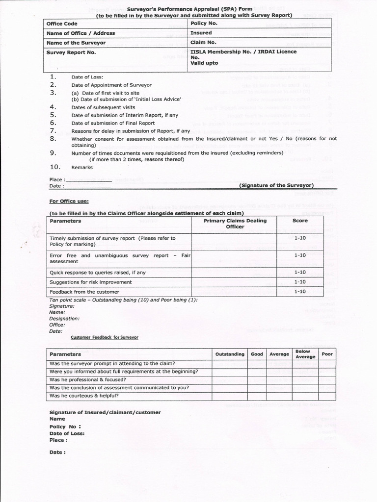 Spa Form | PDF