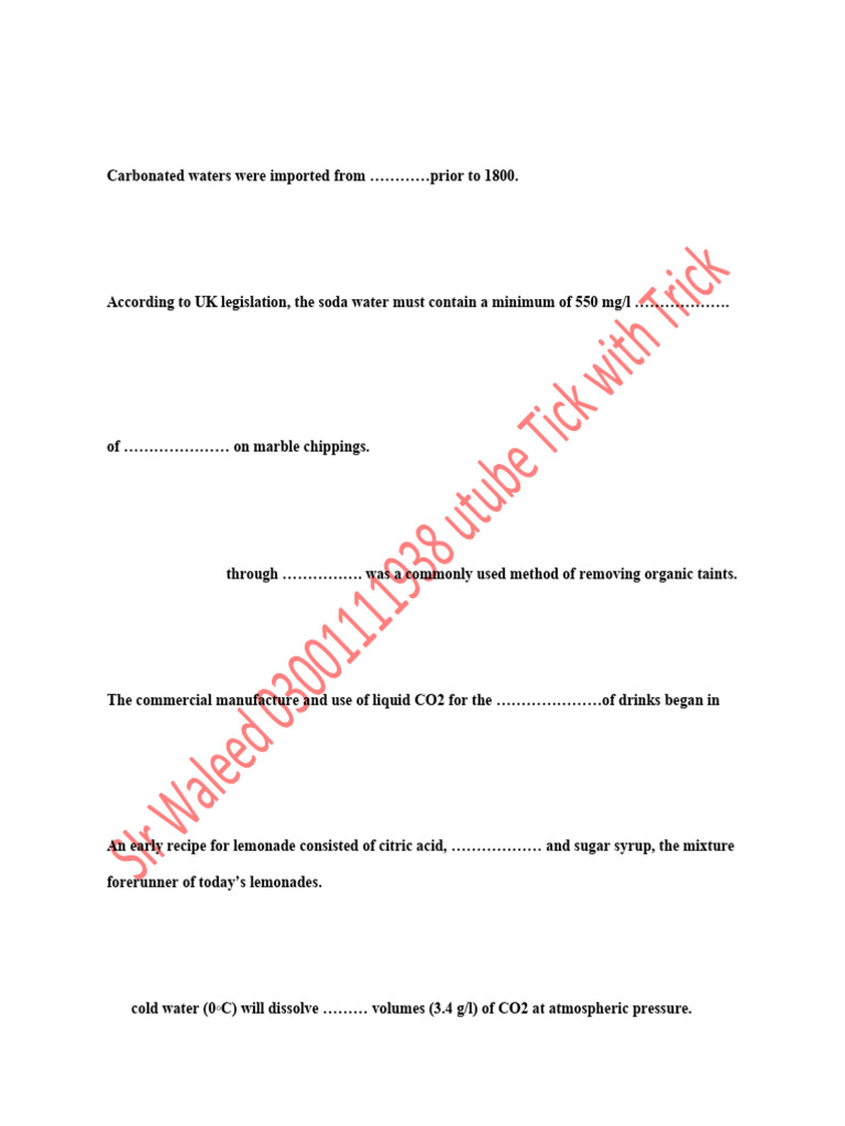 Carbonated Soft Drink Production Insights | PDF | Carbon Dioxide ...