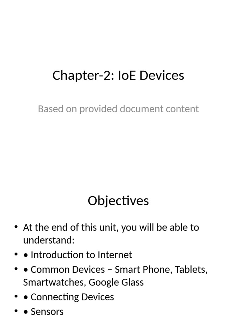IoE Devices Presentation | PDF