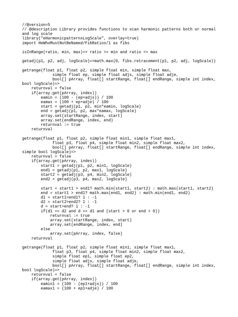 Harmonic Patterns Library for Trading | PDF | Boolean Data Type ...