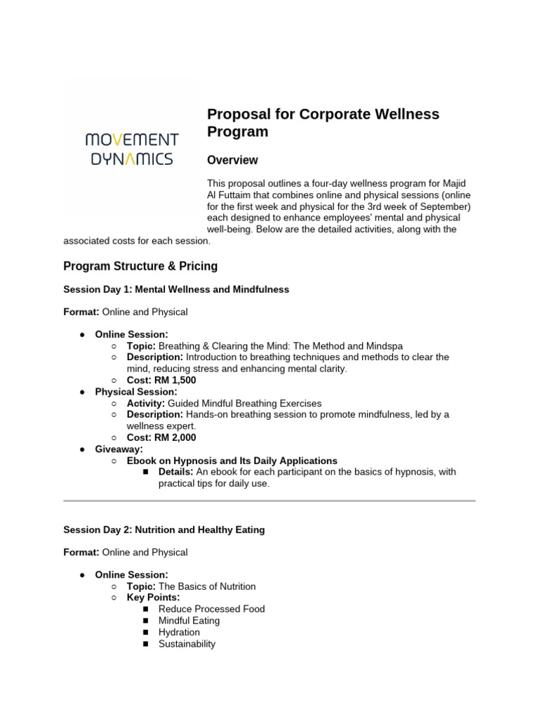 Majid Al Futtaim Corporate Wellness Program | PDF | Mindfulness