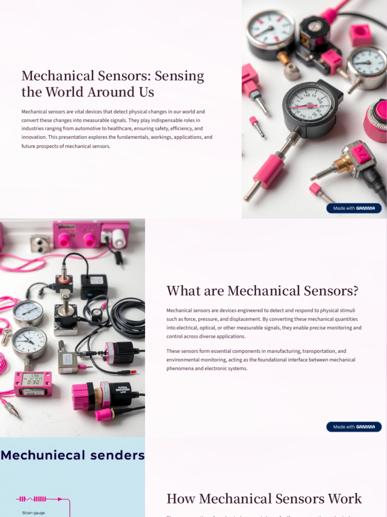 Overview of Mechanical Sensors | PDF | Sensor | Wearable Technology