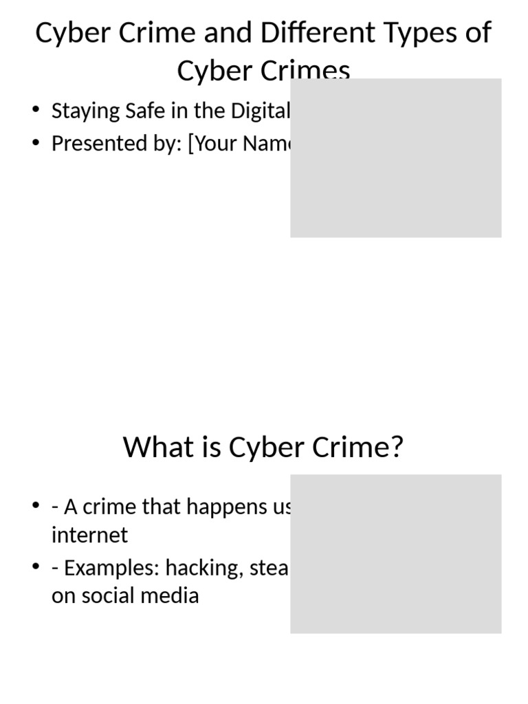 Understanding Cyber Crime Types & Safety | PDF