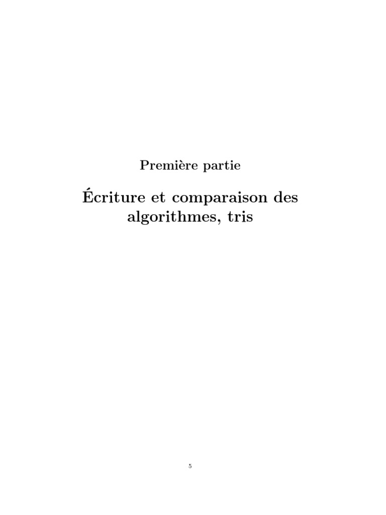 Introduction aux algorithmes et tris | PDF | Optimisation de programme ...