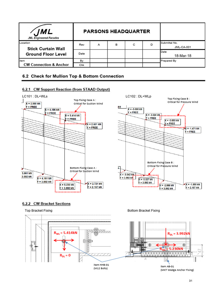 Curtain Wall Connection Details | PDF | Components | Architectural Elements