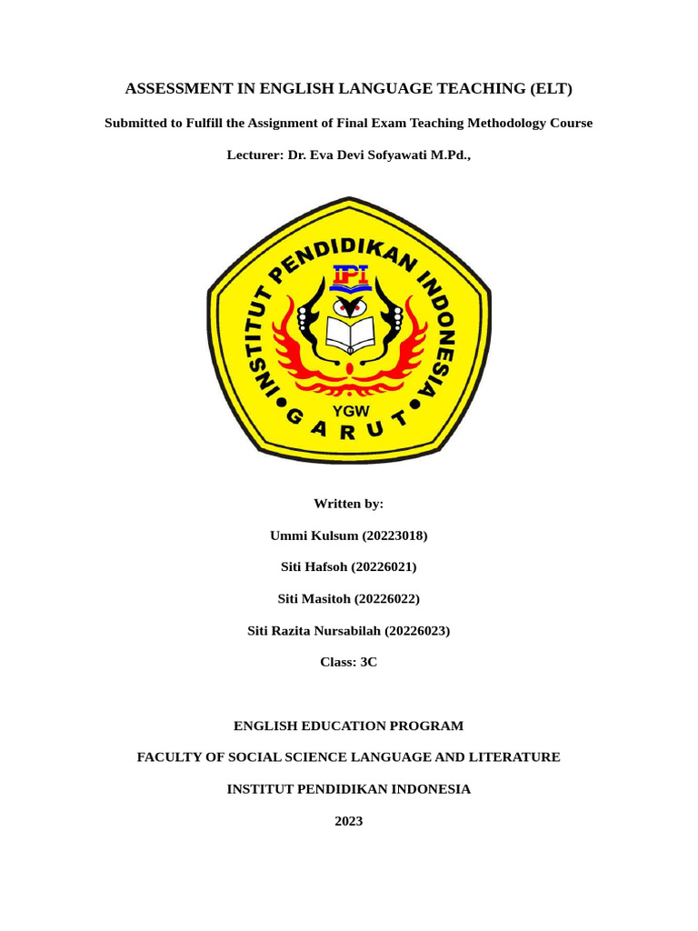 English Language Teaching Assessment | PDF | Educational Assessment ...