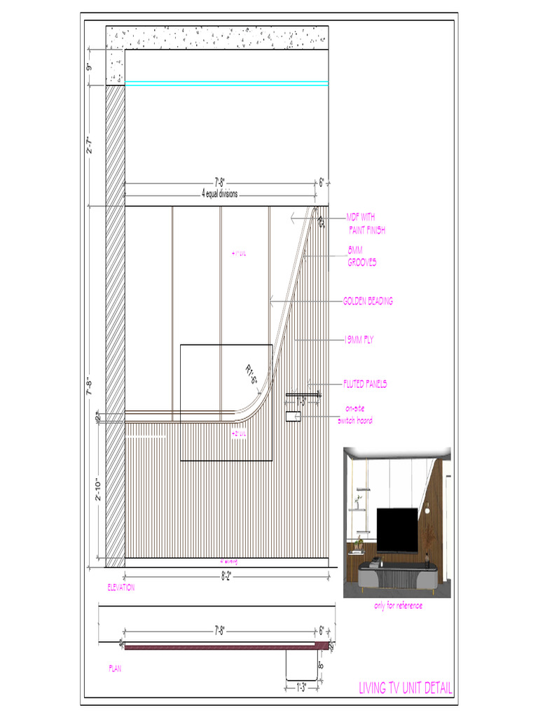 Living TV Unit Detail | PDF