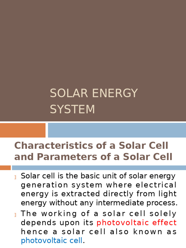 Solar Cell Characteristics and Efficiency | PDF | Power Inverter ...