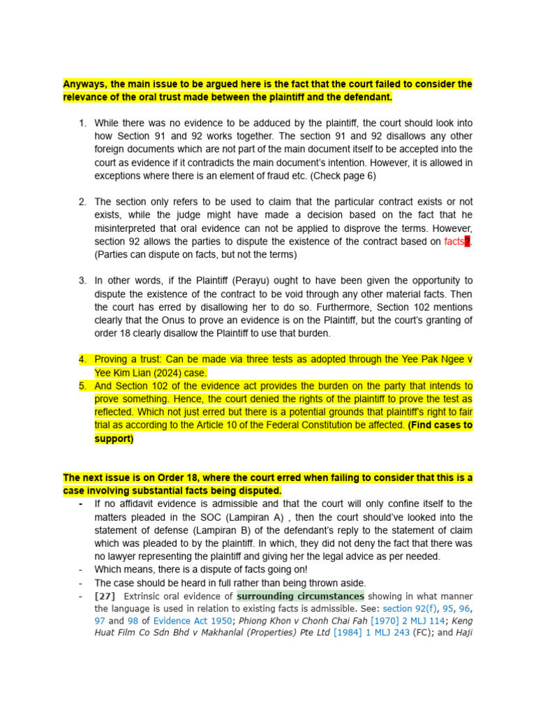 How To Refute An Order 18 Application | PDF