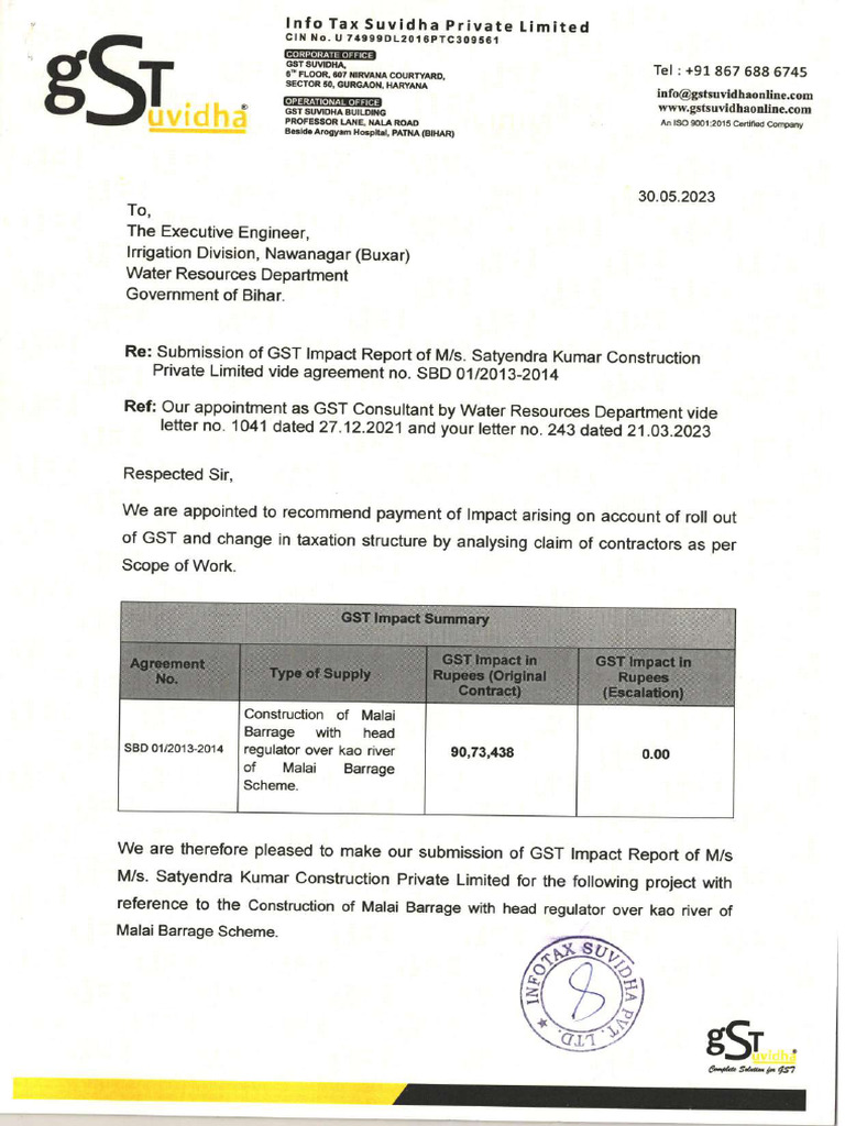 Satyendra Kumar Construction Pvt. Ltd. Impact Report | PDF