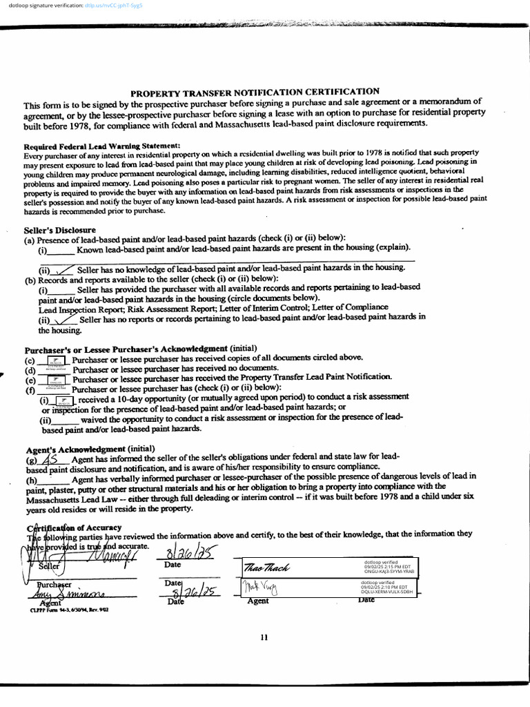 Dotloop Signature Verification Details | PDF