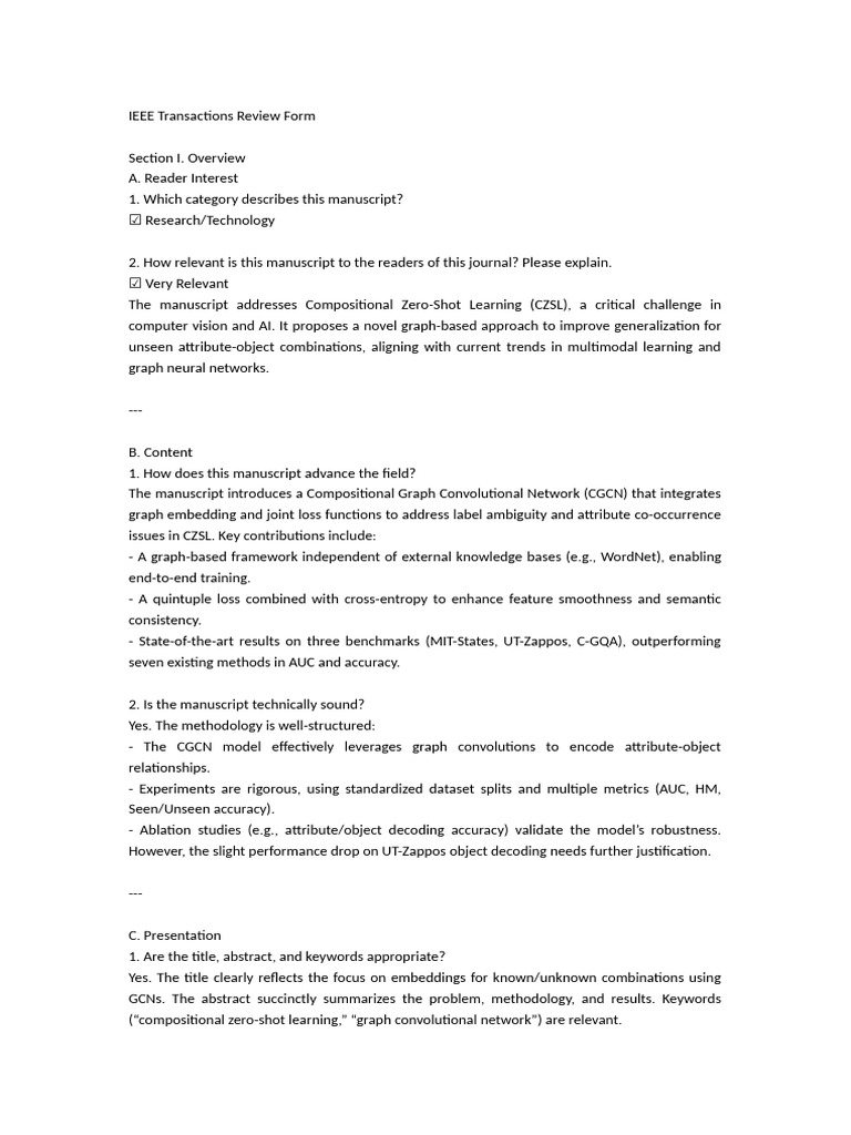 Compositional Zero-Shot Learning Framework | PDF | Methodology ...