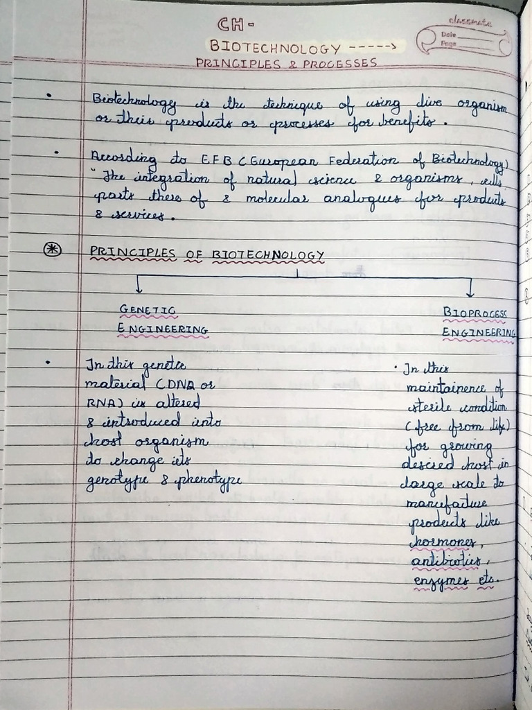 Biotech 1 Notes | PDF