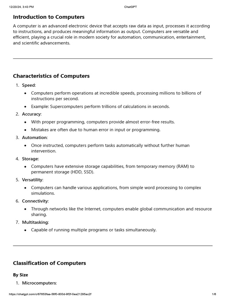 Computer and Its Basics | PDF | Computer Data Storage | Personal Computers