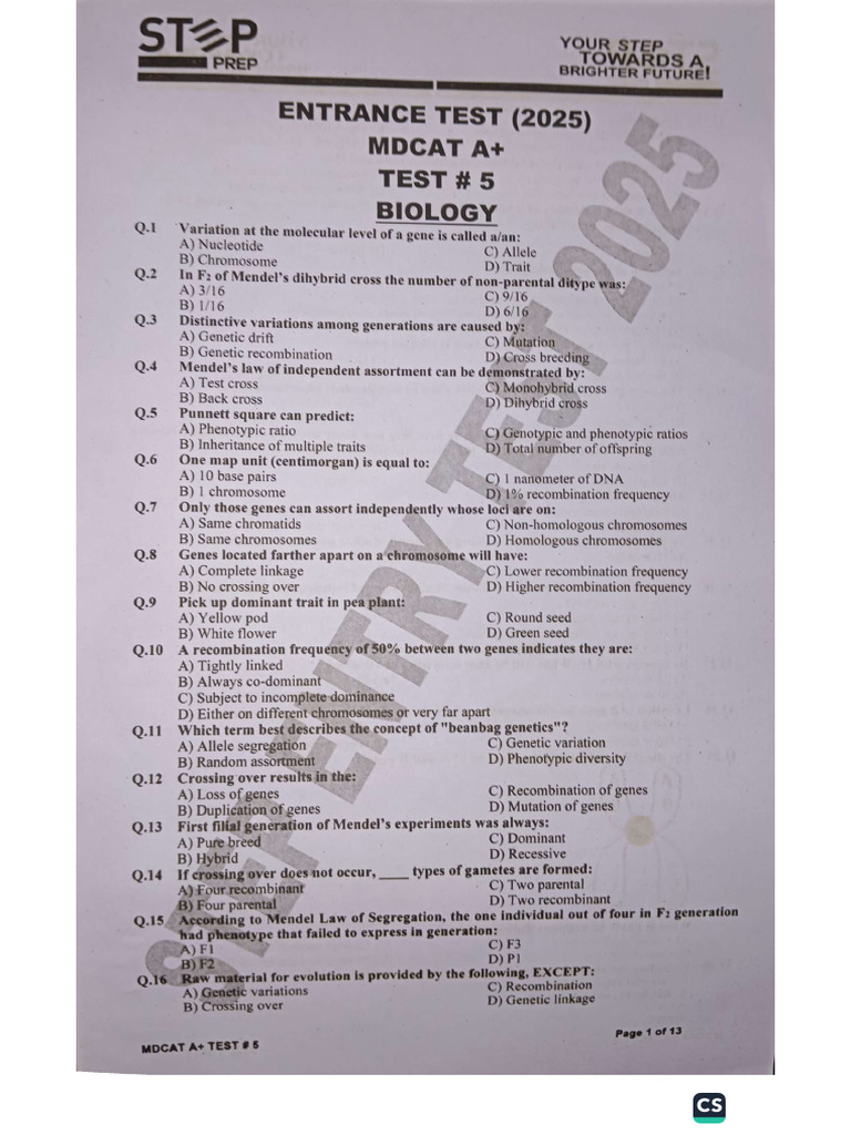 Test No 5 | PDF