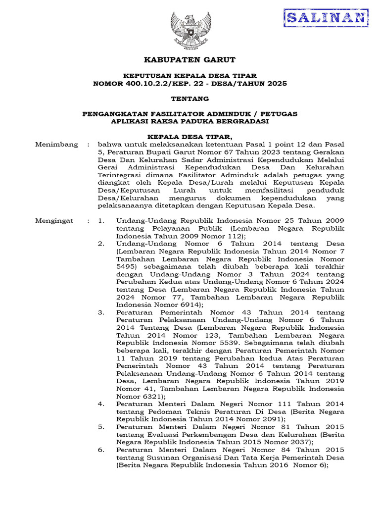 Fasilitator Adminduk - Petugas Aplikasi Raksa Paduka Bergradasi | PDF