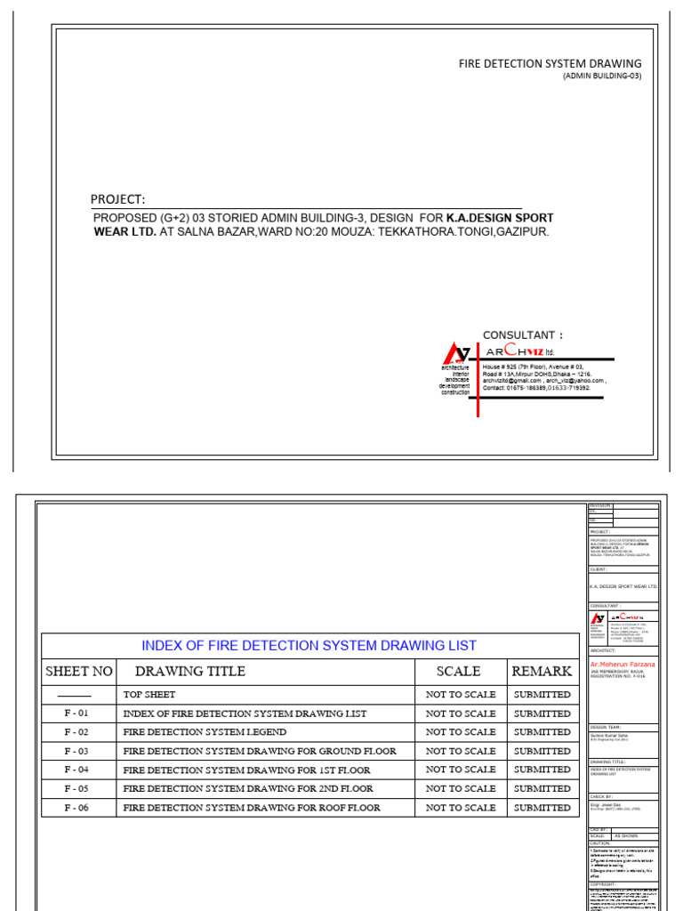 Fire Detection System Drawings for Admin Building | PDF | Architect ...