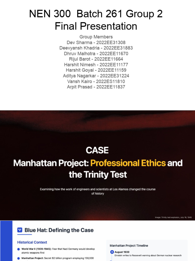 NEN300 B261 G2 Final Presentation | PDF