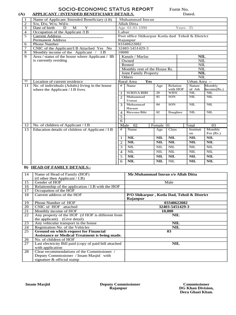 Socio-Economic Status Report 2023 | PDF