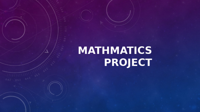 Mathmatics Project | PDF