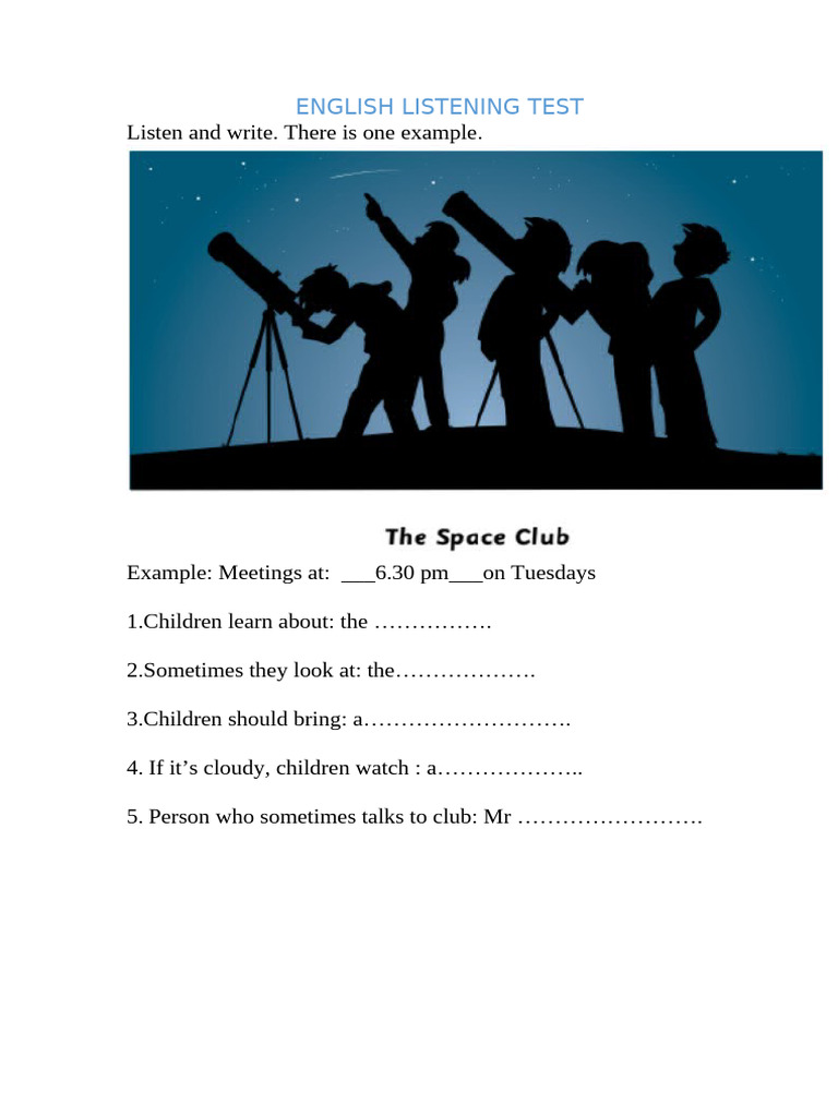 English Listening Test Practice | PDF
