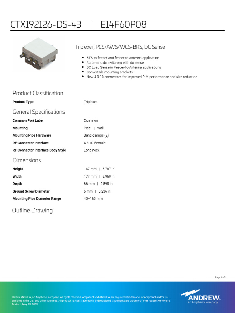 Triplexer Specifications and Features | PDF | Electrical Engineering ...