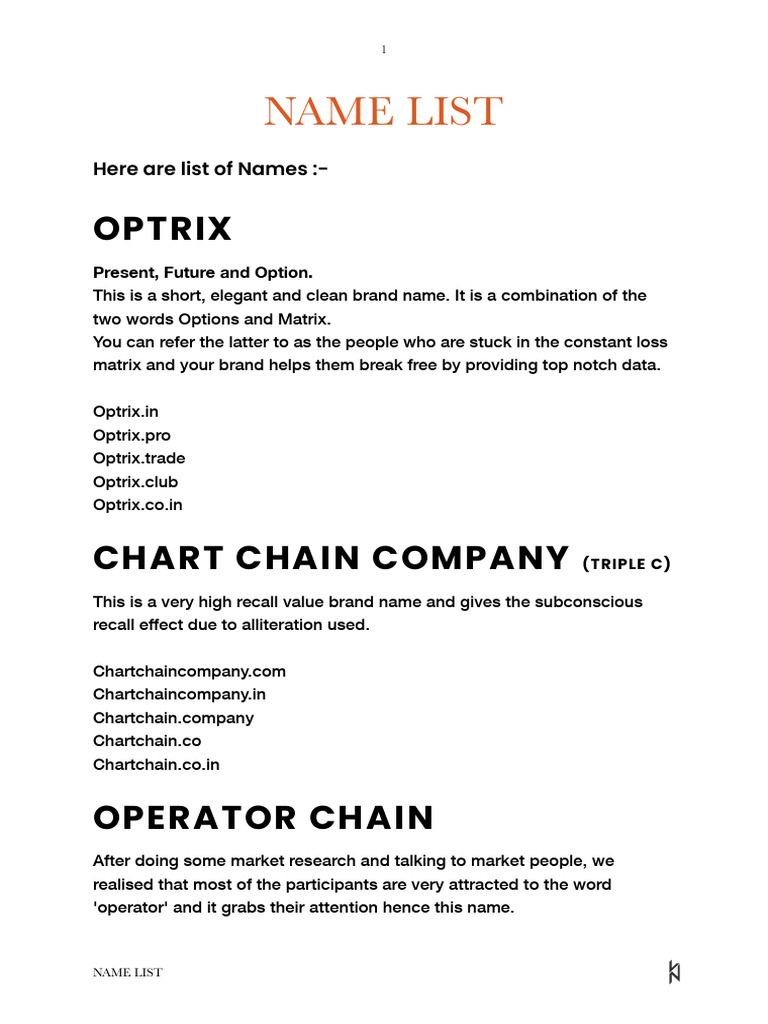 Brand Name Suggestions for Data Market | PDF
