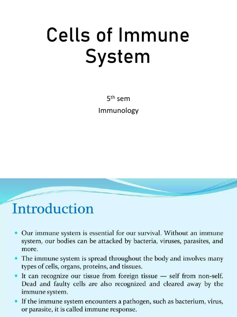 Cells of Immune System | PDF