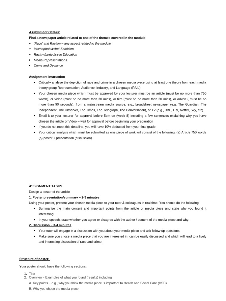 Analyze Race and Crime in Media | PDF | Human Communication