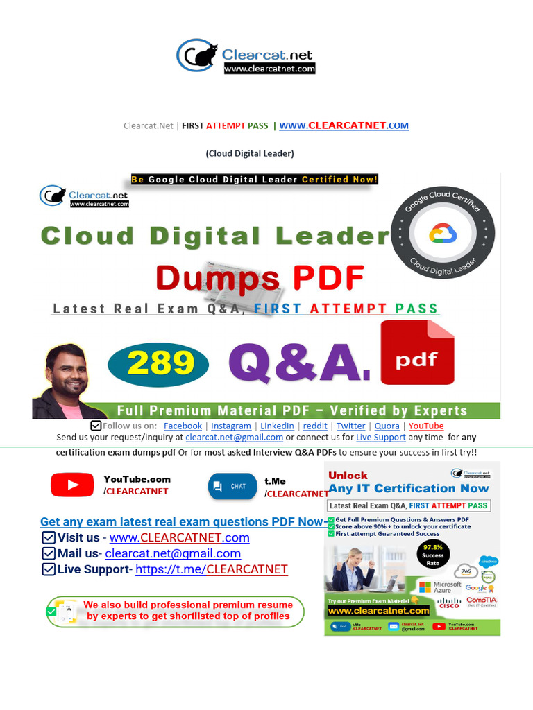 Cloud Digital Leader Exam Q&A Guide | PDF | Cloud Computing | Computing