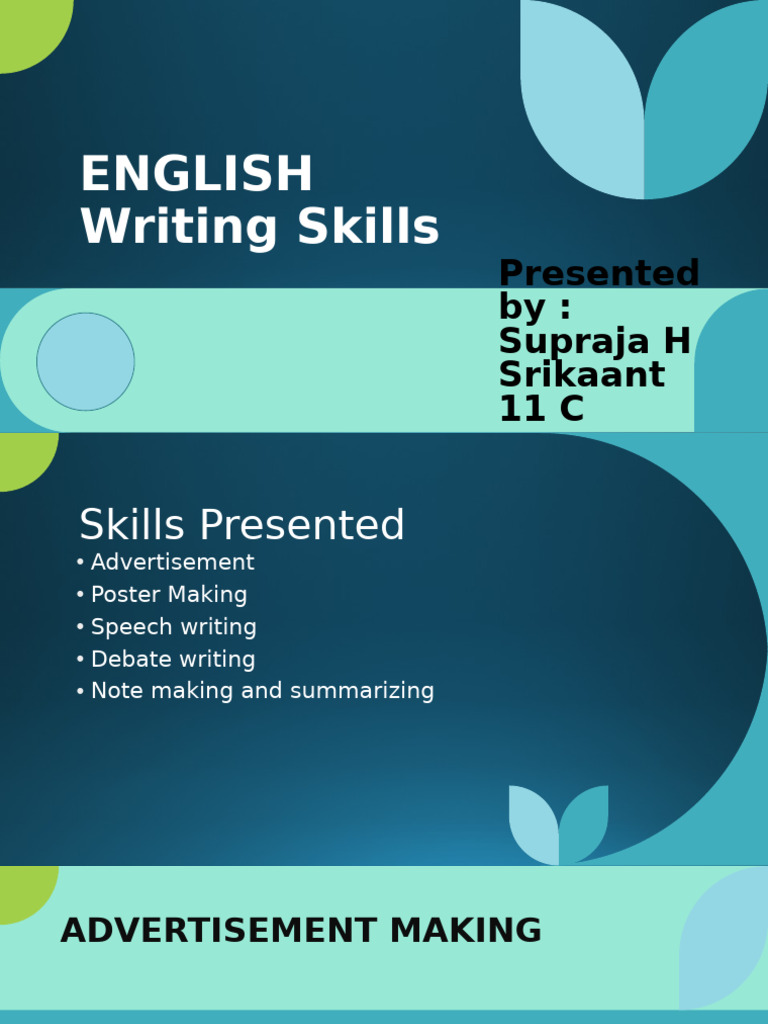 English Writing Skills | PDF | Human Communication