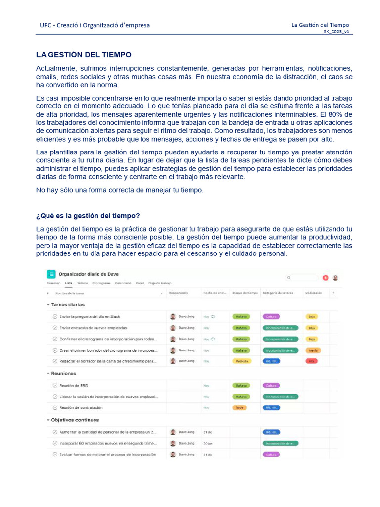 Estrategias Efectivas de Gestión del Tiempo | PDF | Gestión del tiempo ...